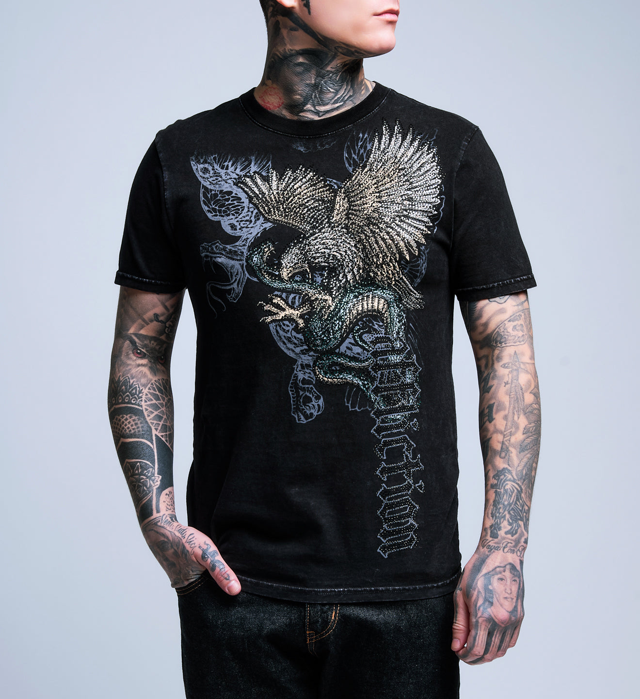 【新品☆正規品】AFFLICTION CLOTHING バンドT サイズL Cosmic Serpent Tee – Affliction Clothing