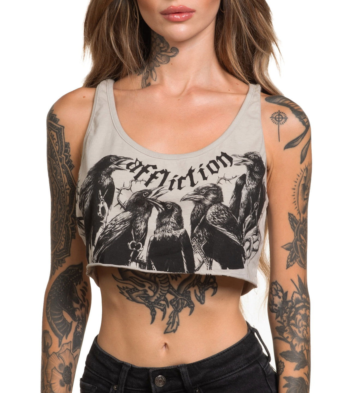 Crows Cropped - Affliction Clothing