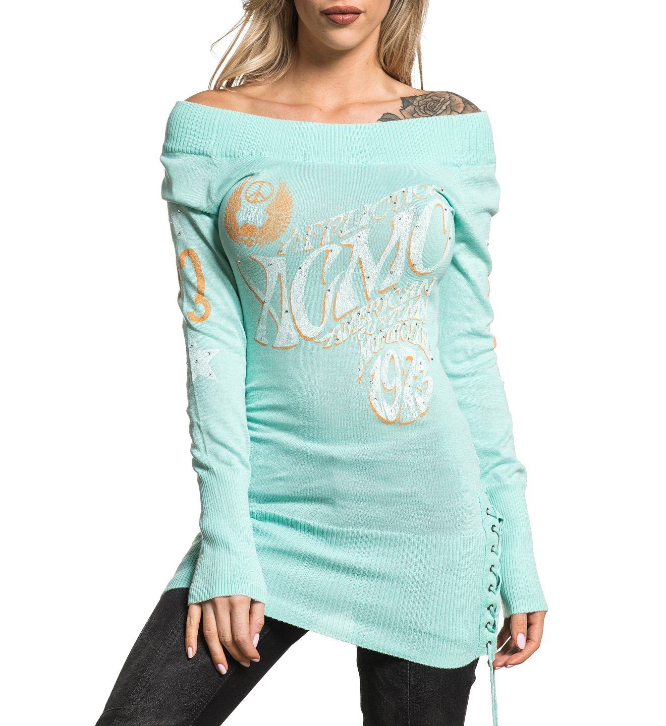 Affliction Women's Sweater Dress SEA FOAM / S