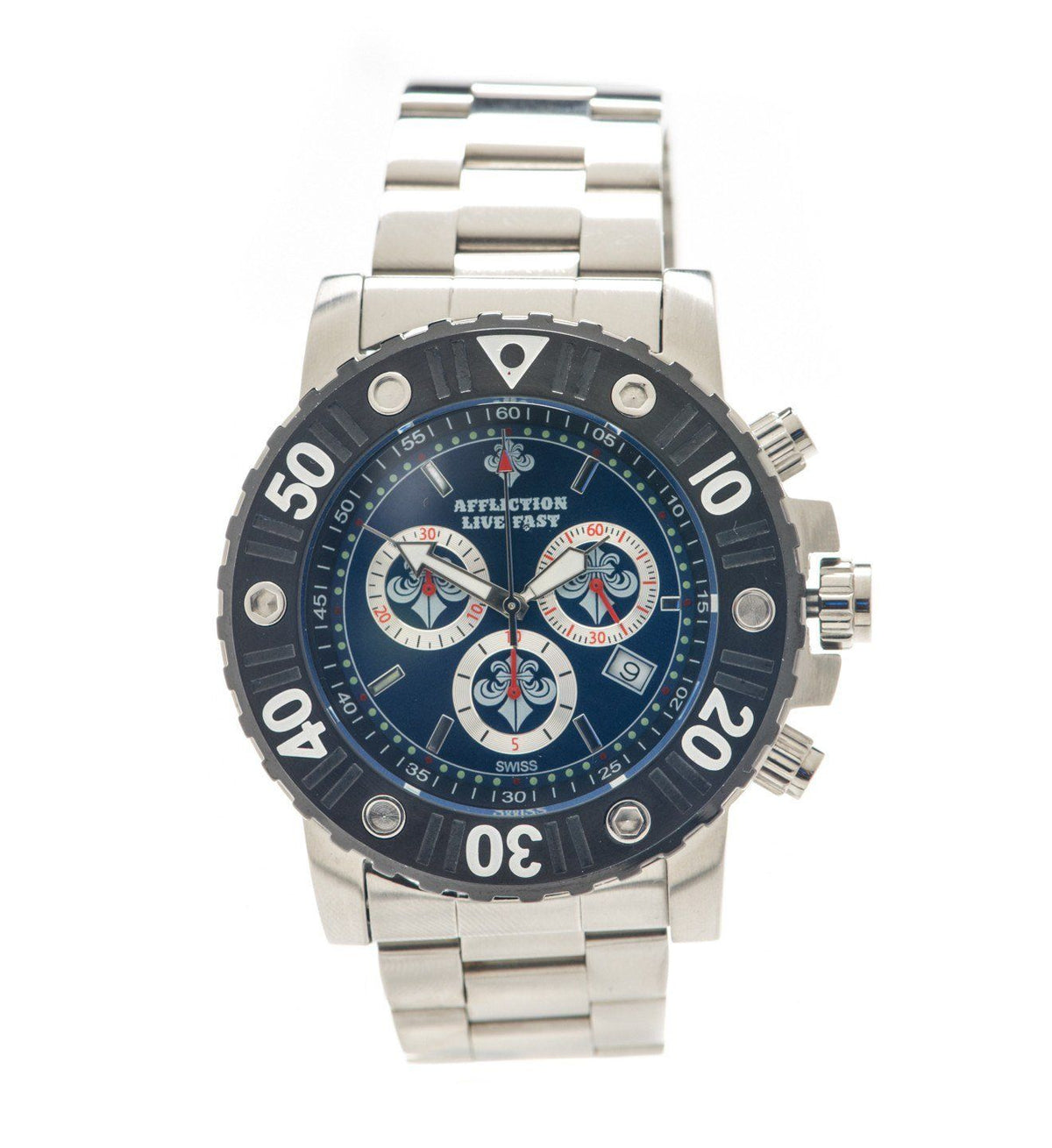Gents Chronograph Steel Watch - Affliction Clothing