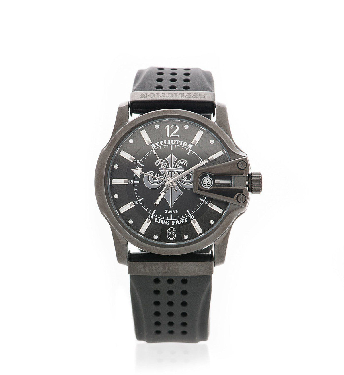 Gents Large Round Watch - Affliction Clothing
