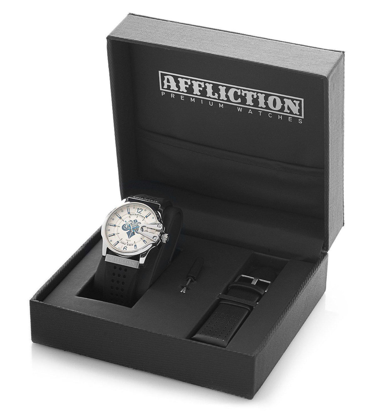 Gents Large Round Watch - Affliction Clothing