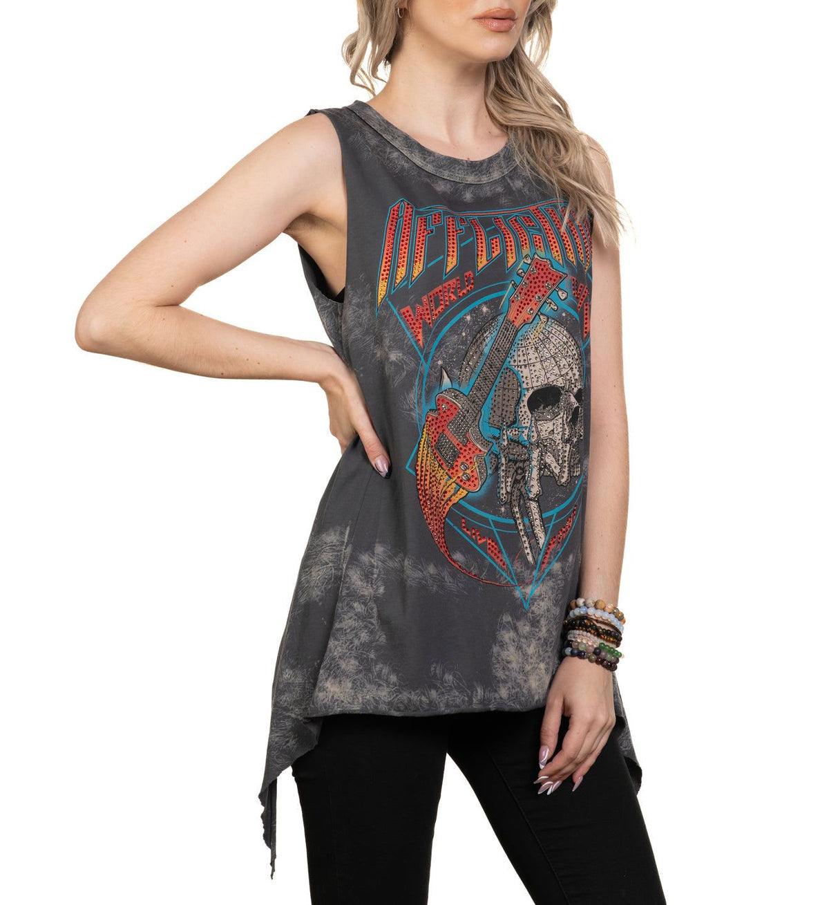 Global Rock Eyelet Sleeveless Crew - Affliction Clothing