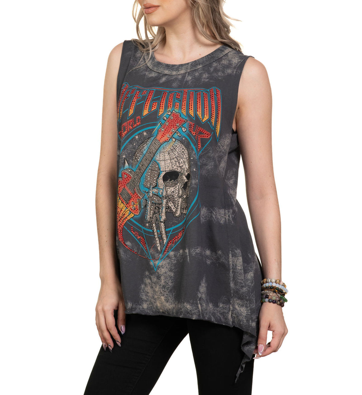 Global Rock Eyelet Sleeveless Crew - Affliction Clothing