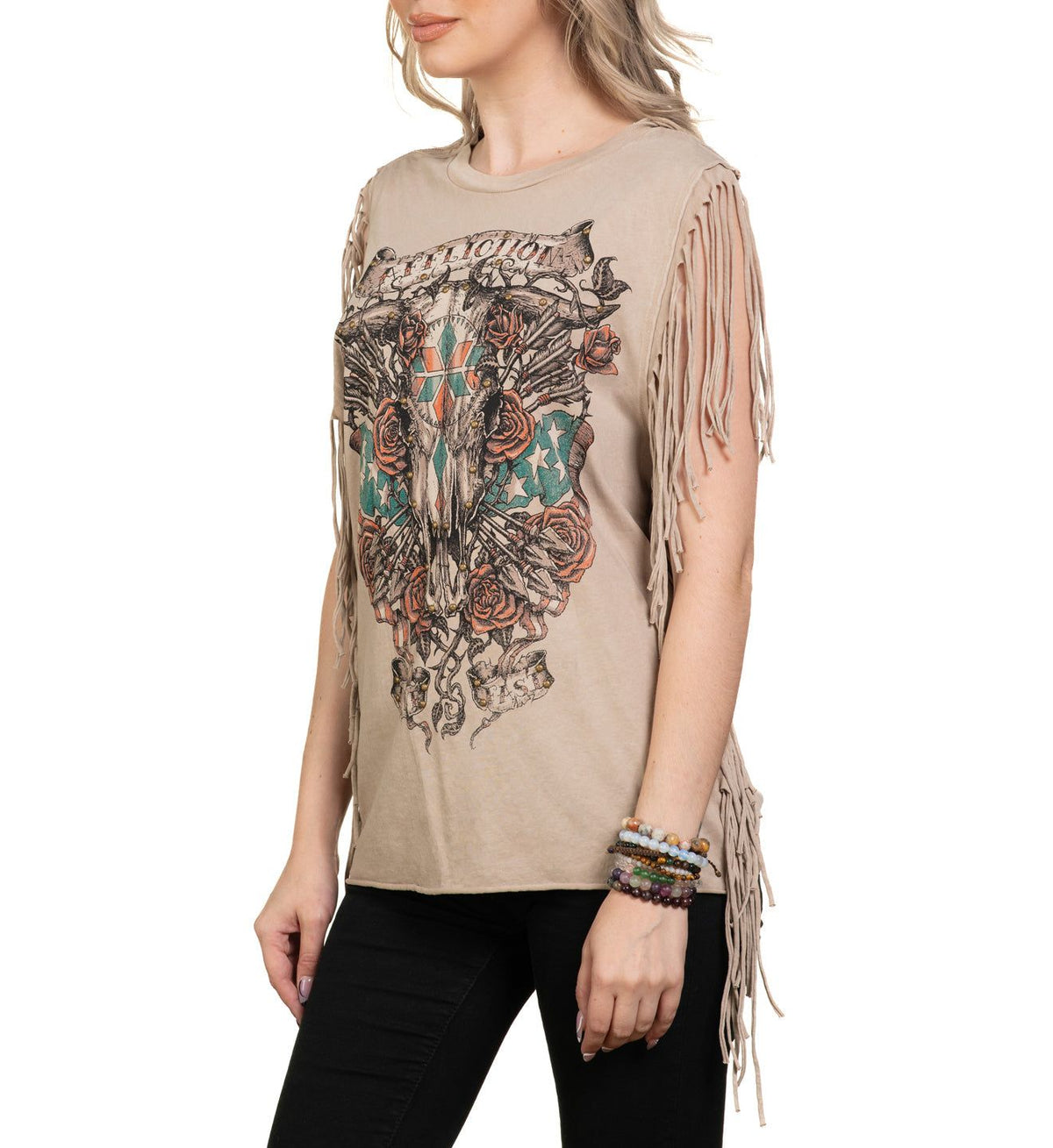 Little Bighorn Fringe Muscle Tee - Affliction Clothing