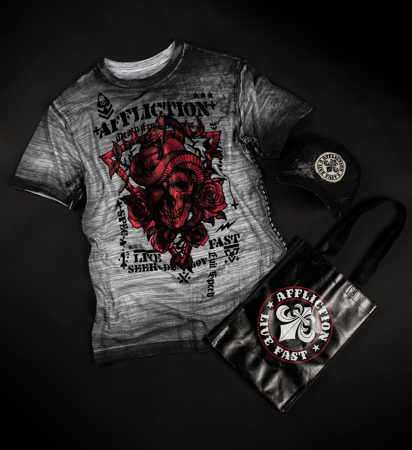 Mens Mystery Shirt and Hat - Affliction Clothing