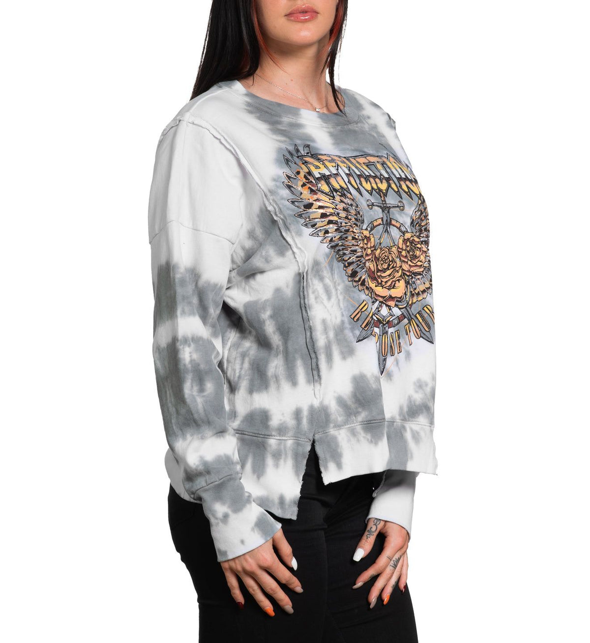 Rebel Rose Tour Crew Fleece - Affliction Clothing