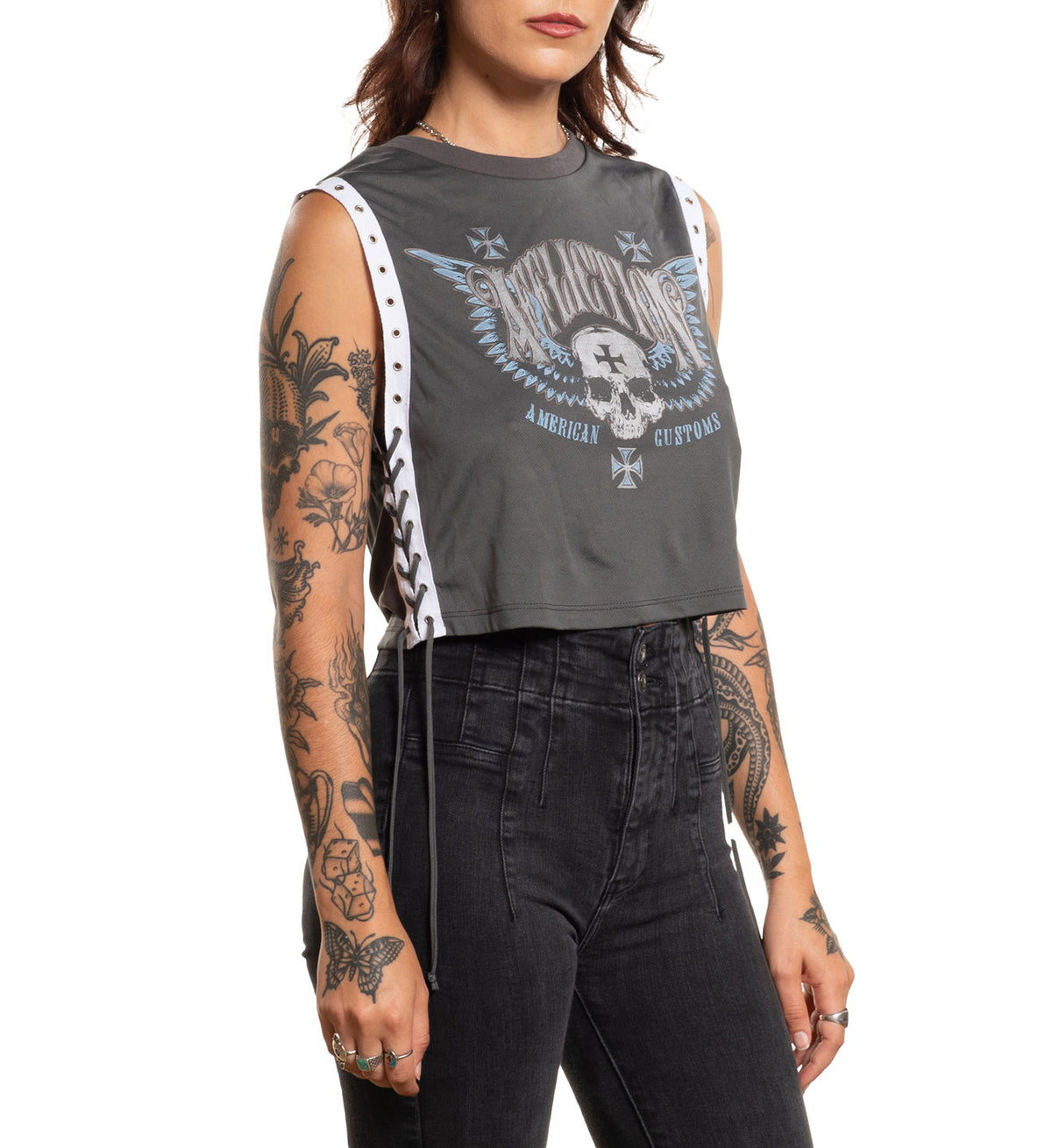 Saints Flag Crew Muscle Tee - Affliction Clothing