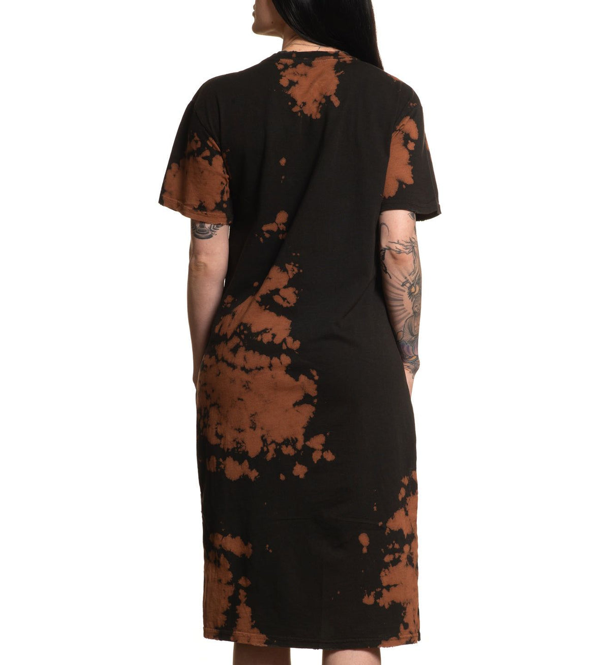 Skeleton Rose Shirt Dress - Affliction Clothing