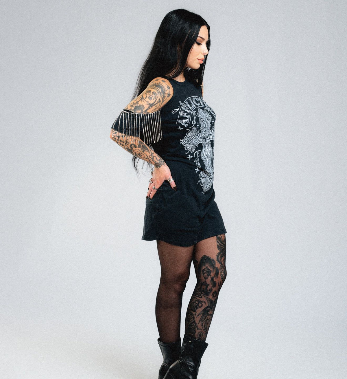 Versailles Cold Shoulder Dress - Affliction Clothing