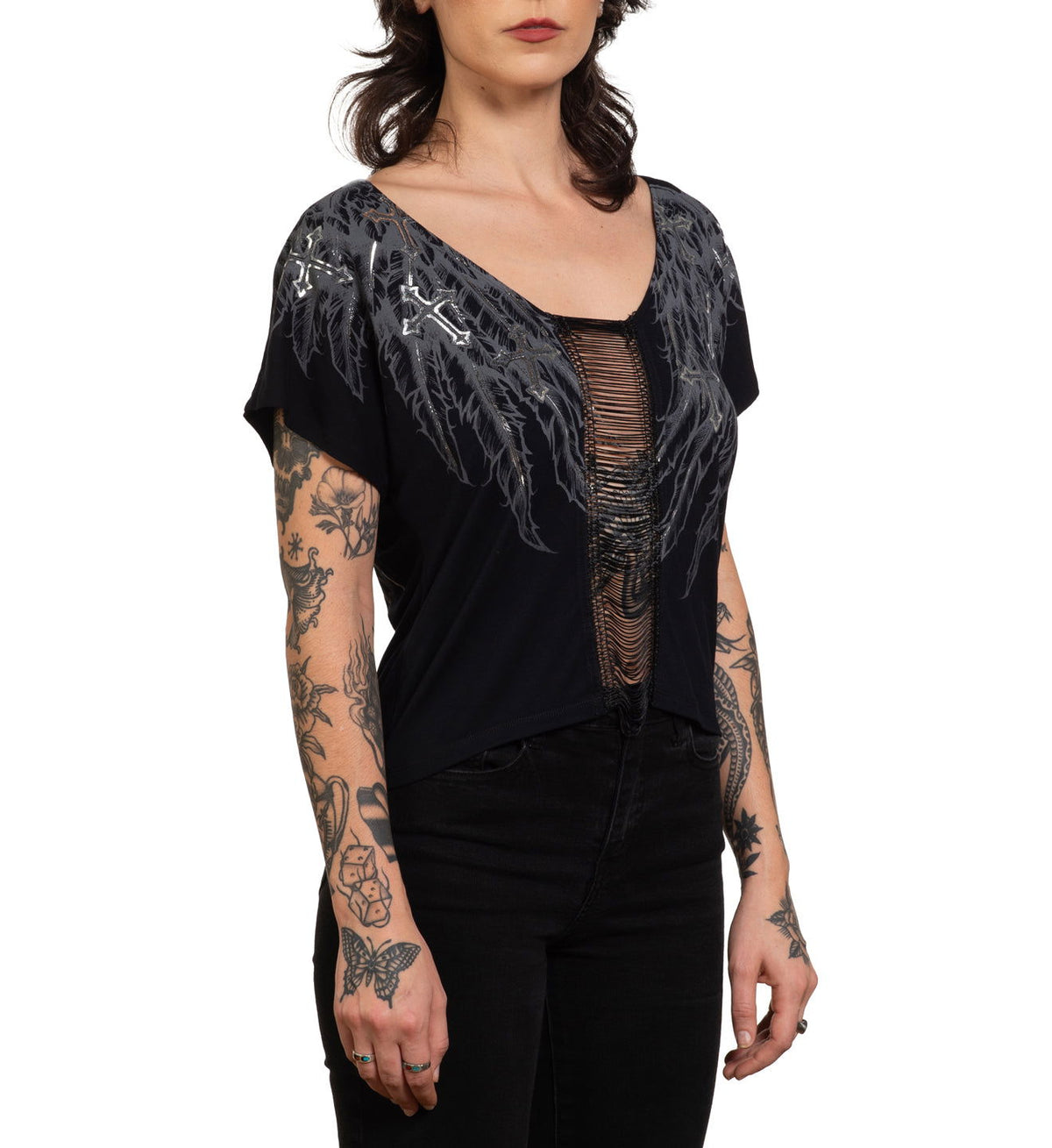 Whispering Thoughts Dolman Tee - Affliction Clothing