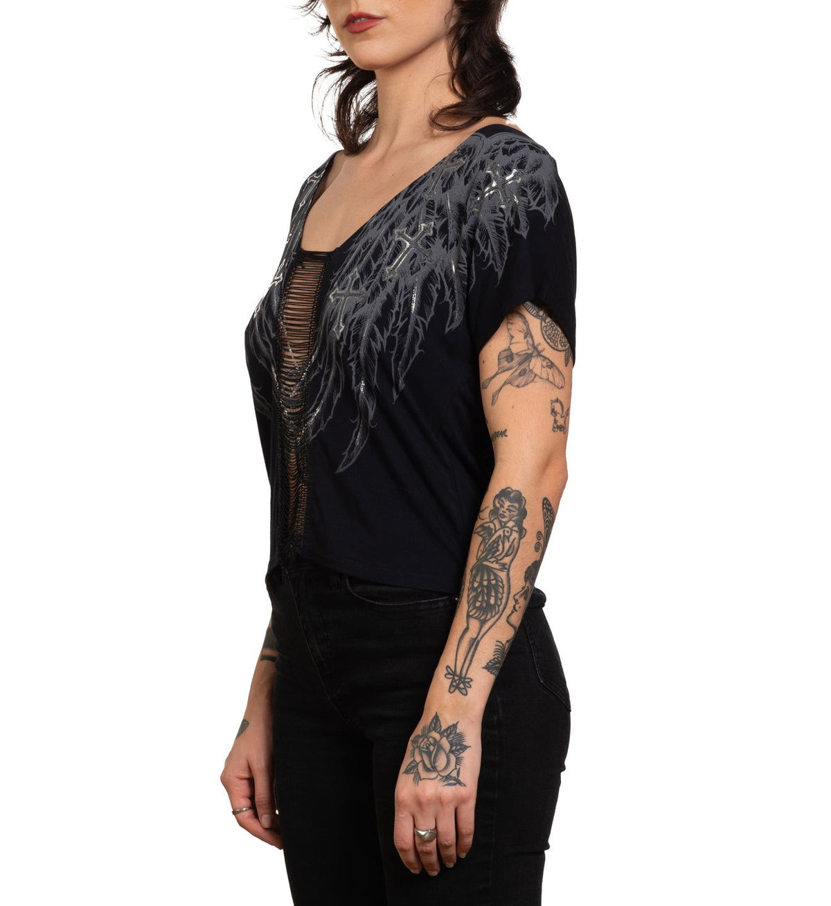 Whispering Thoughts Dolman Tee - Affliction Clothing