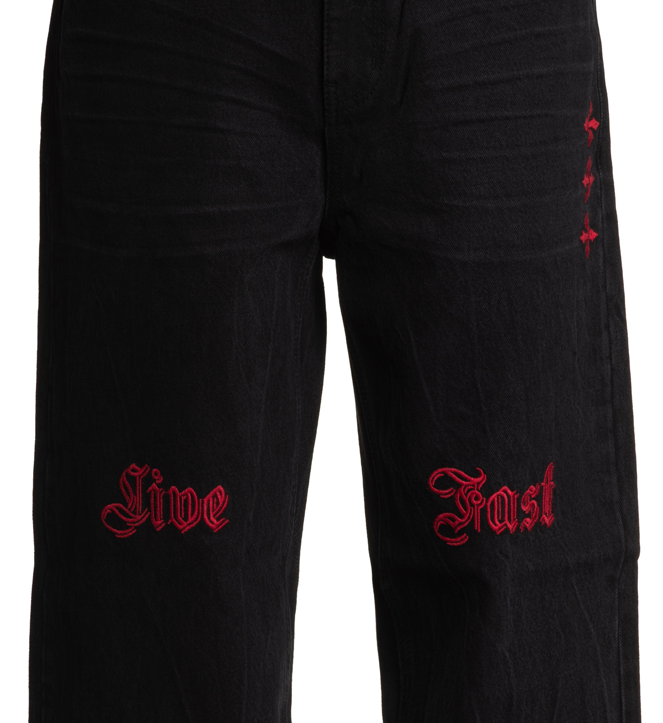 Wide Leg Live Fast Black - Affliction Clothing