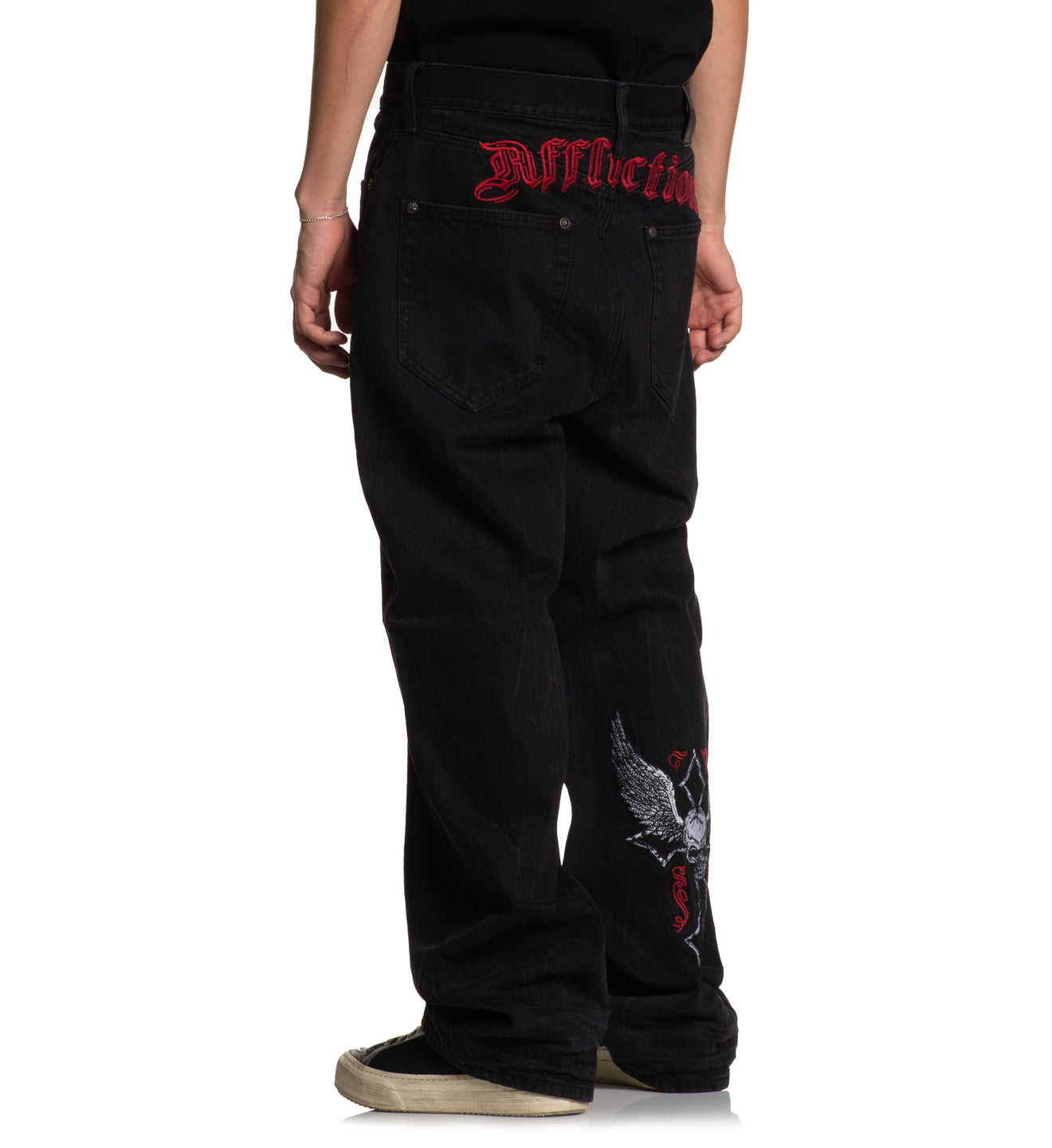 Wide Leg Live Fast Black - Affliction Clothing