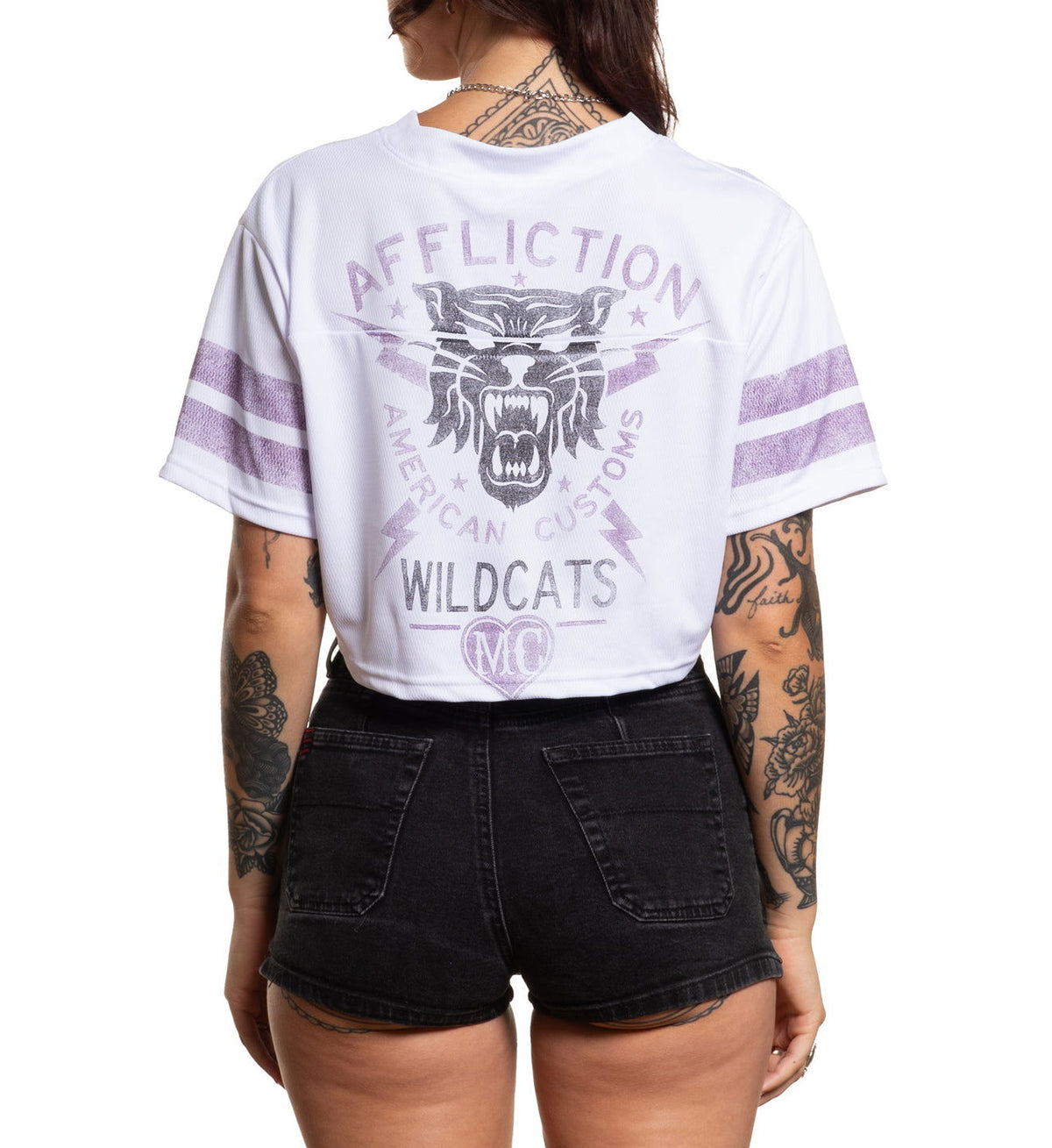 Wildcats Cropped Jersey - Affliction Clothing