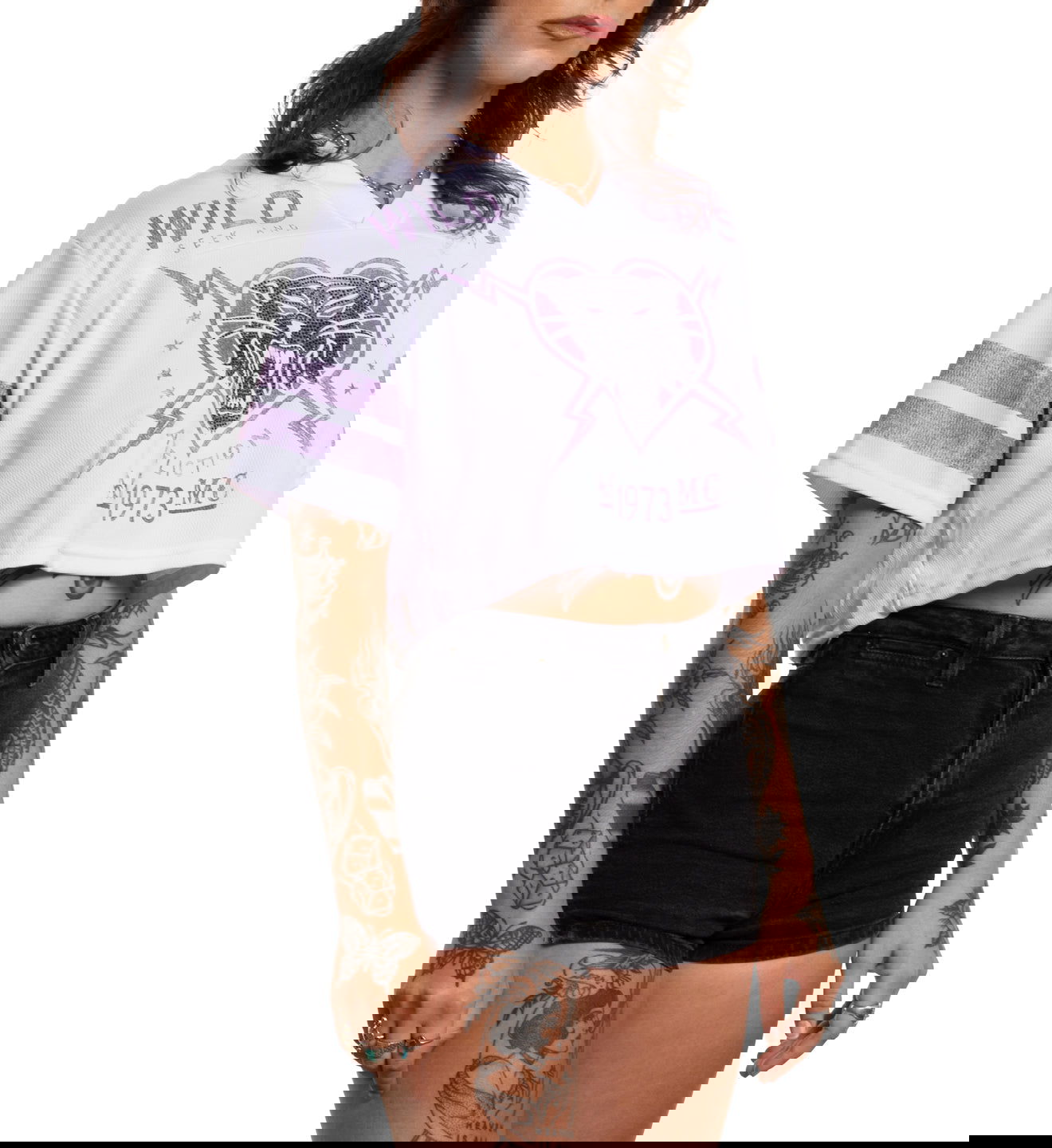 Wildcats Cropped Jersey - Affliction Clothing