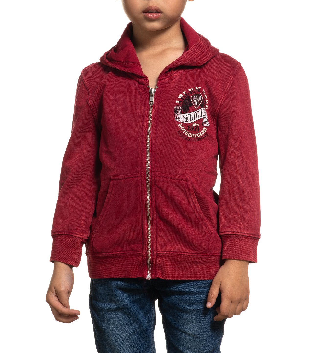 Arlen Ness Seal Zip Hood-T - Kids Hooded Sweatshirts - Affliction Clothing