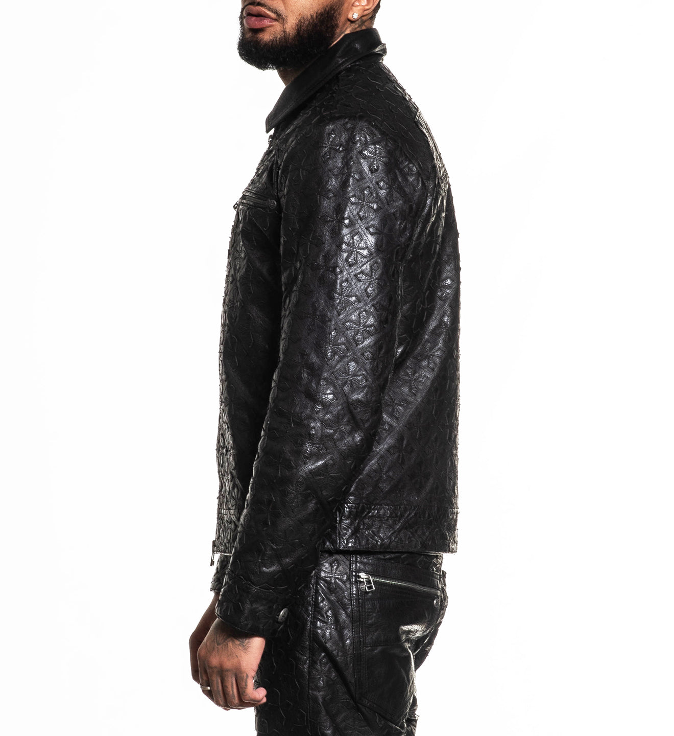 Cross Pattern Jacket Quilted Cross Leather Jacket – Affliction Clothing