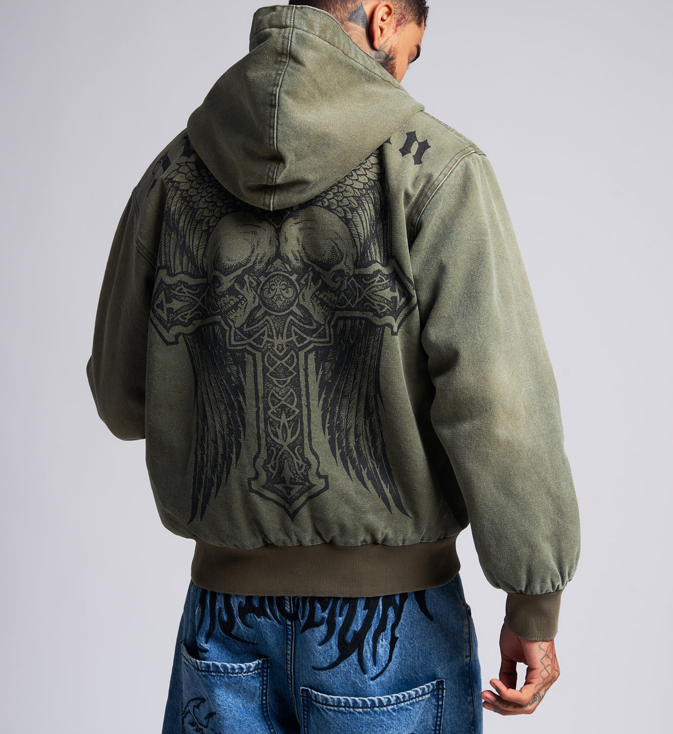 Dark Wings Canvas Zip Hood