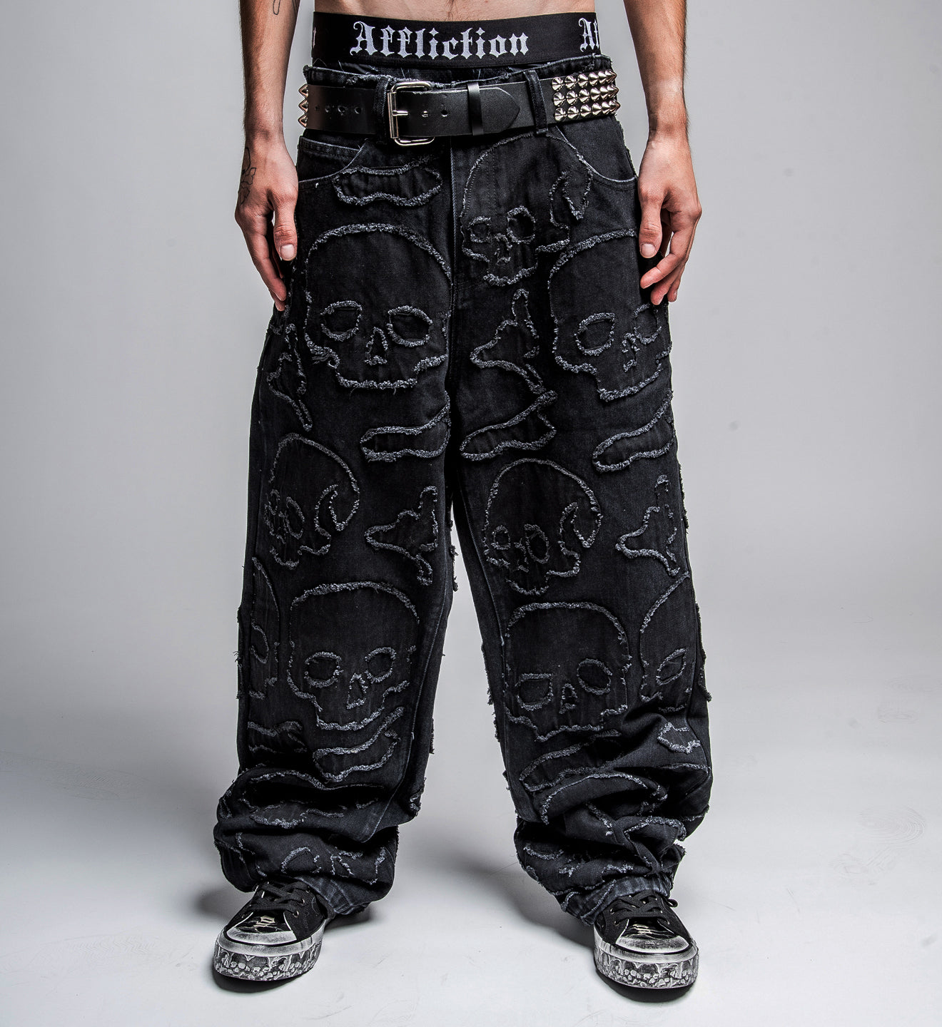 Eternal Skull Wide Leg Denim
