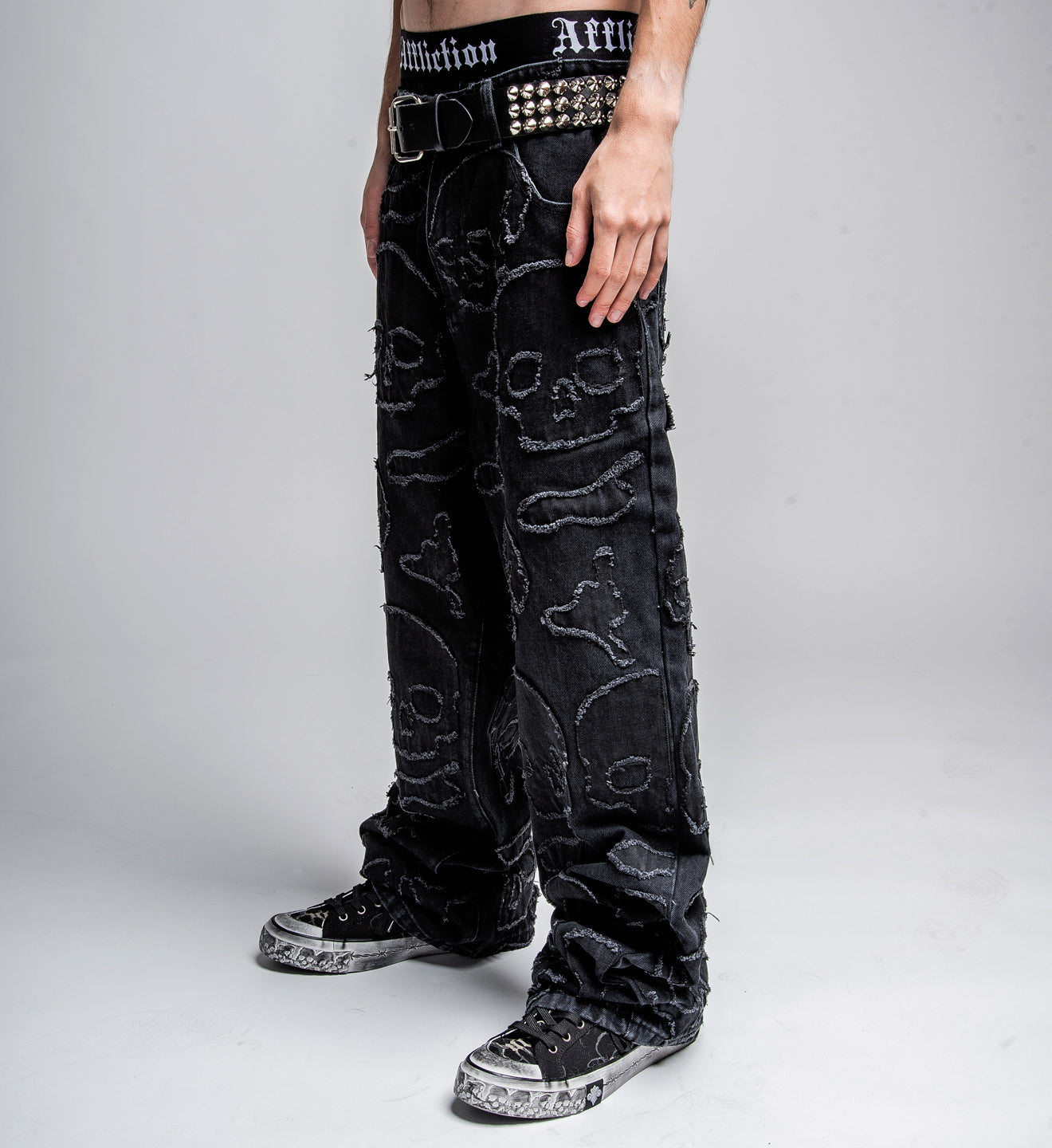 Eternal Skull Wide Leg Denim