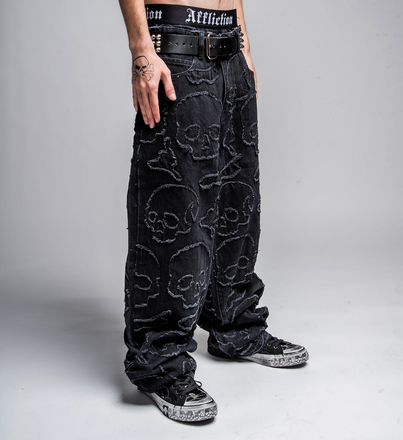 Eternal Skull Wide Leg Denim