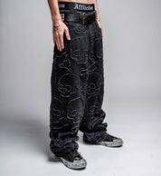 Eternal Skull Wide Leg Denim