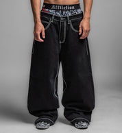 Extra Wide Skeleton Wings Denim