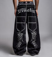 Extra Wide Skeleton Wings Denim