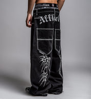 Extra Wide Skeleton Wings Denim