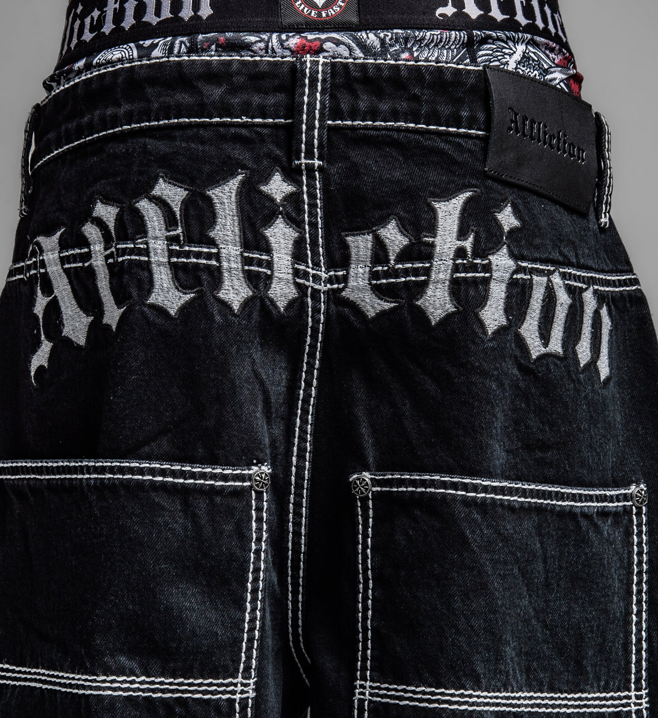 Extra Wide Skeleton Wings Denim