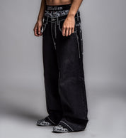Extra Wide Skeleton Wings Denim