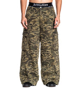 Wide Leg Skull Camo Denim