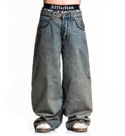 Extra Wide Tribal & Wings Denim