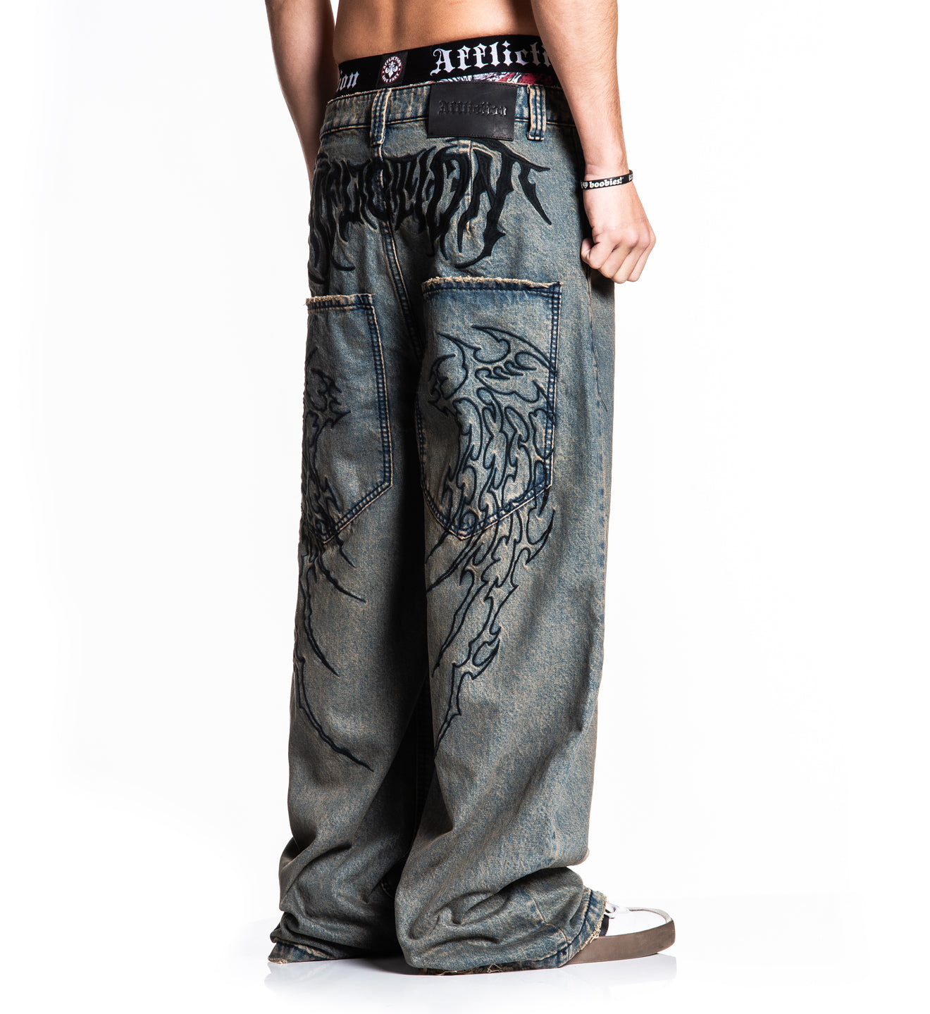 Extra Wide Tribal & Wings Denim