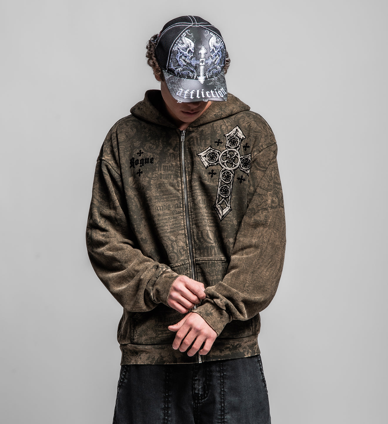 Rogue Crossed Zip-Up Hoodie – Affliction Clothing