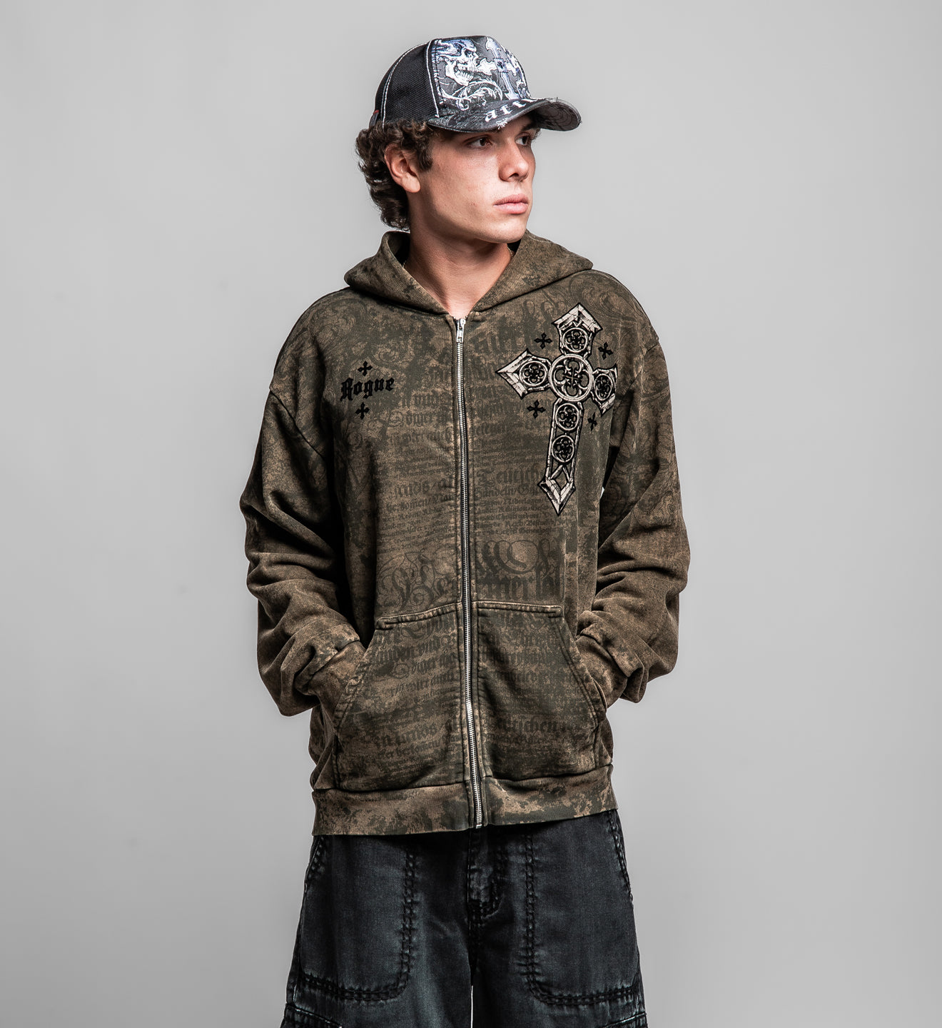 Rogue Crossed Zip-Up Hoodie – Affliction Clothing