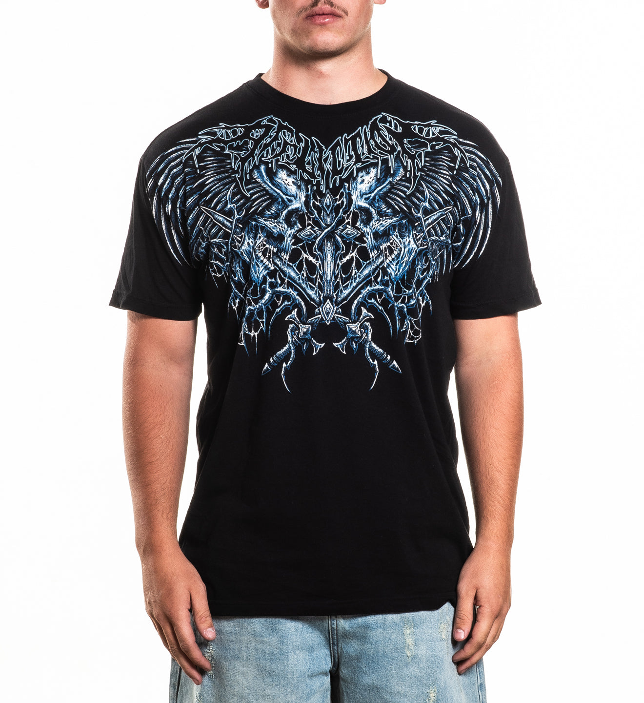 T-shirt Uomo Archaic By Affliction Glory Cross Biker Y2K S-5XL - Foto 12