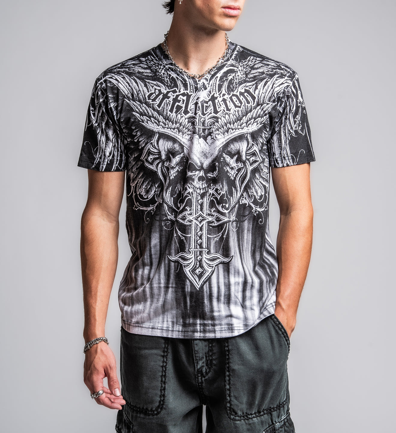 Death Eyes V Neck Tee