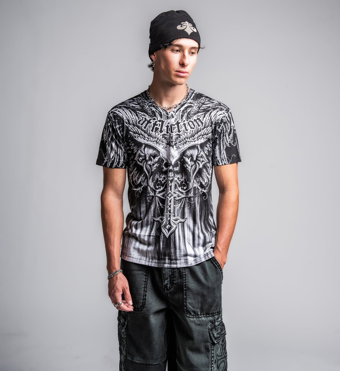 Death Eyes V Neck Tee