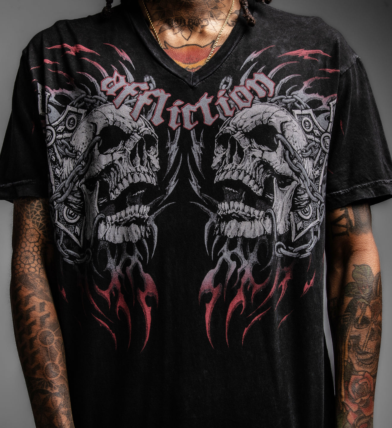Destruction V Neck Tee