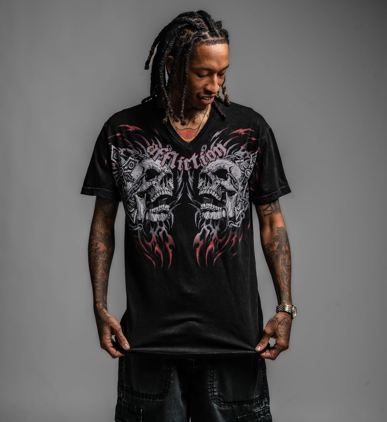 Destruction V Neck Tee
