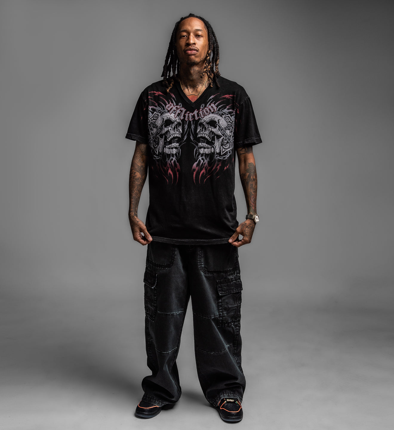 Destruction V Neck Tee