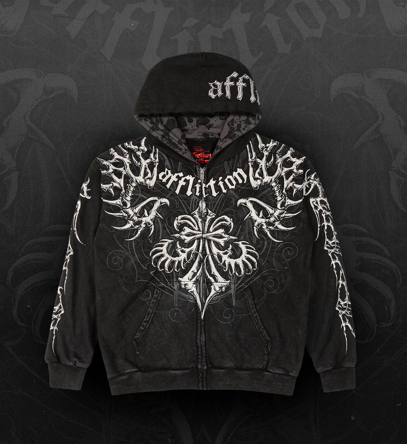 Skeleton Zip-up Hood