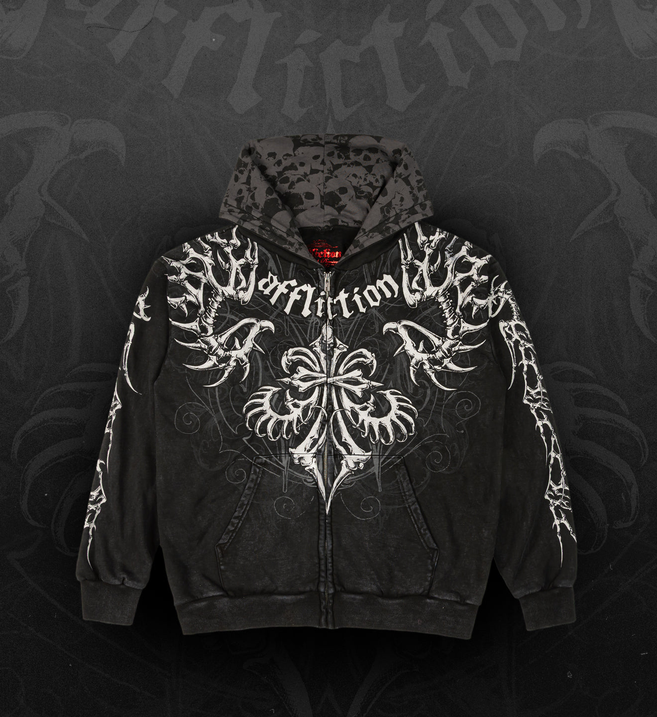 Skeleton Zip-up Hood