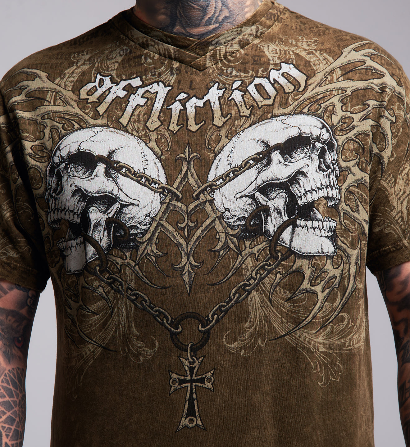 Collapse V Neck Tee
