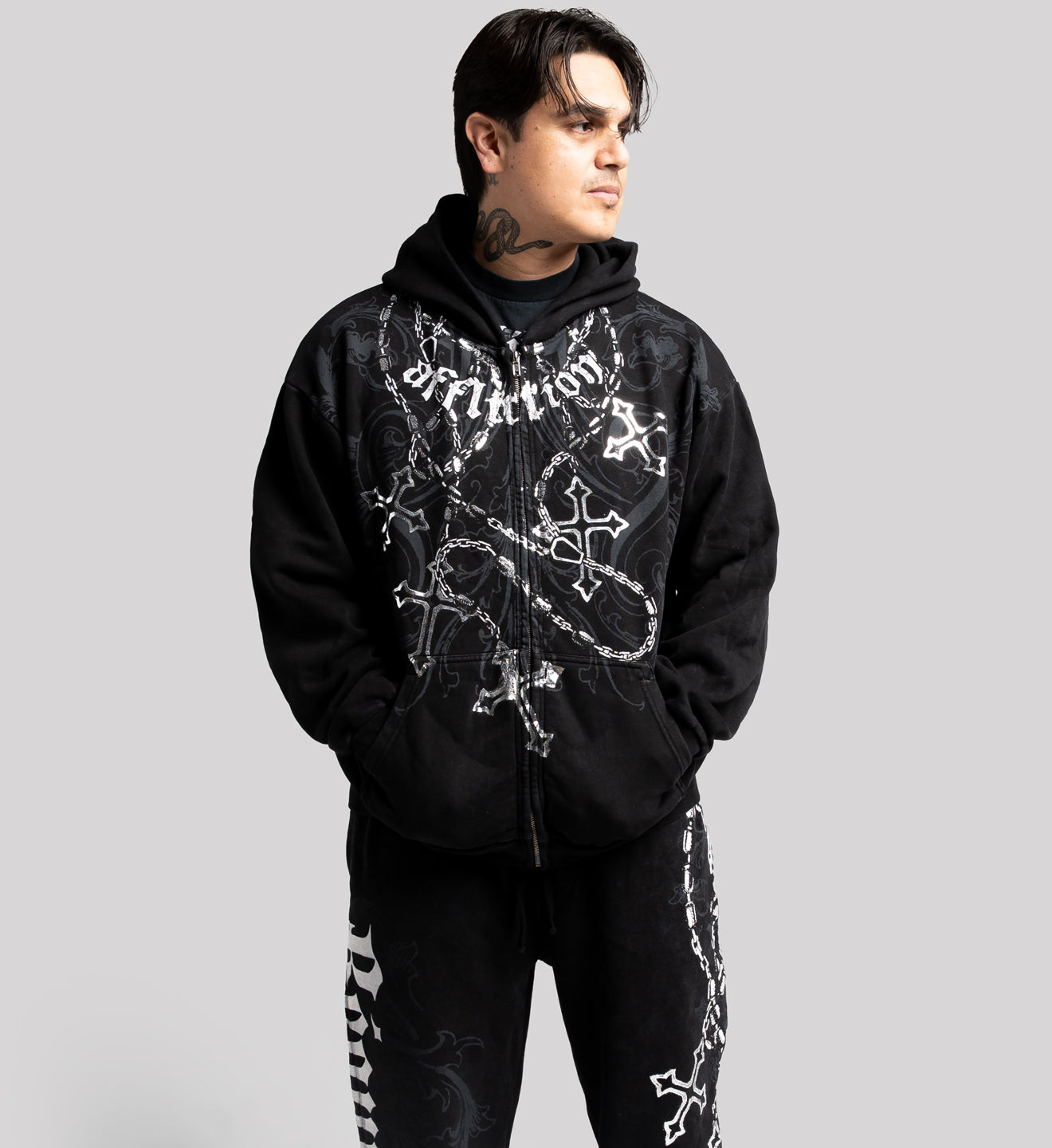 Regulo Caro Rosary Zip Hood