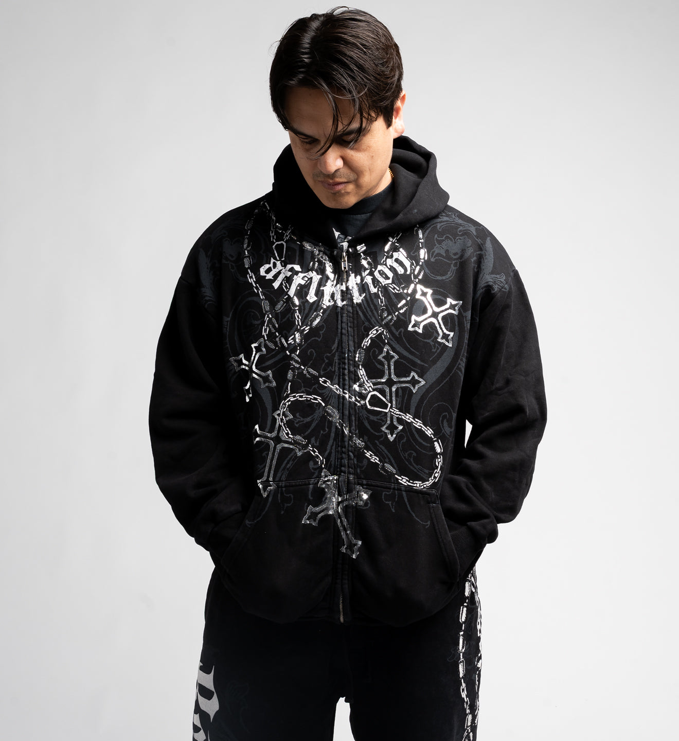 Regulo Caro Rosary Zip Hood