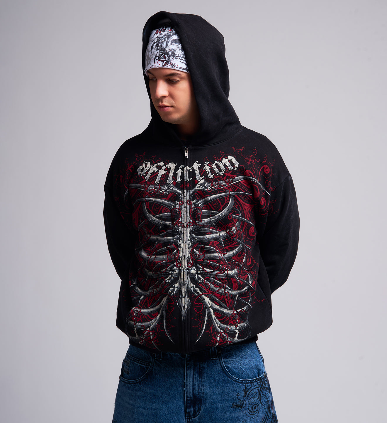 South Arcade Bone Zip Hood