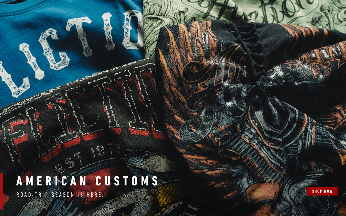 Affliction Clothes Rack Affliction - Alternative Clothing, Unique Apparel, Edgy Style